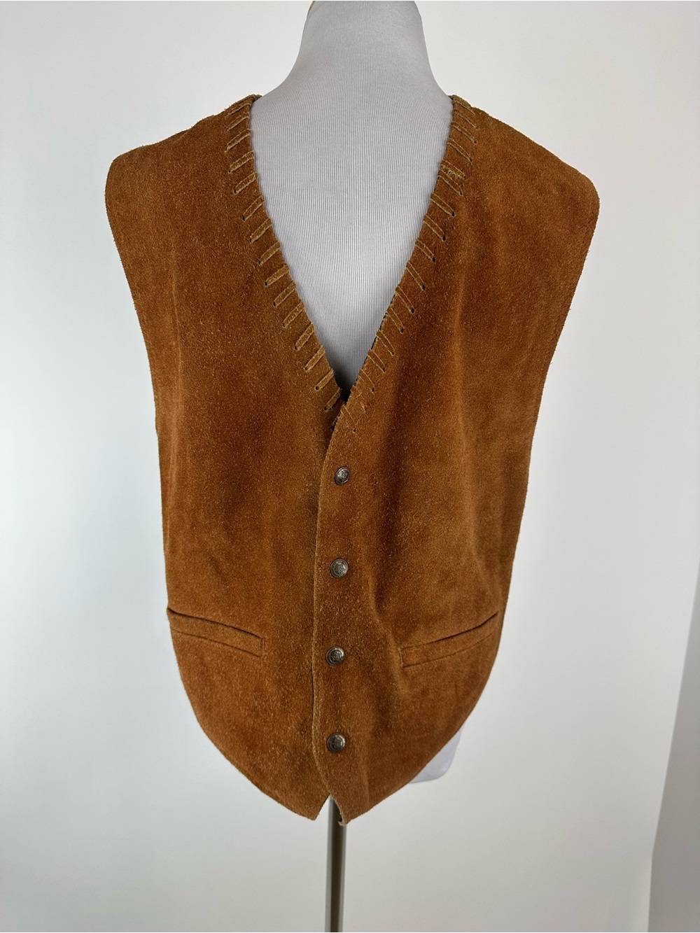 Vintage Paragraff Western Suede Vest Size Small